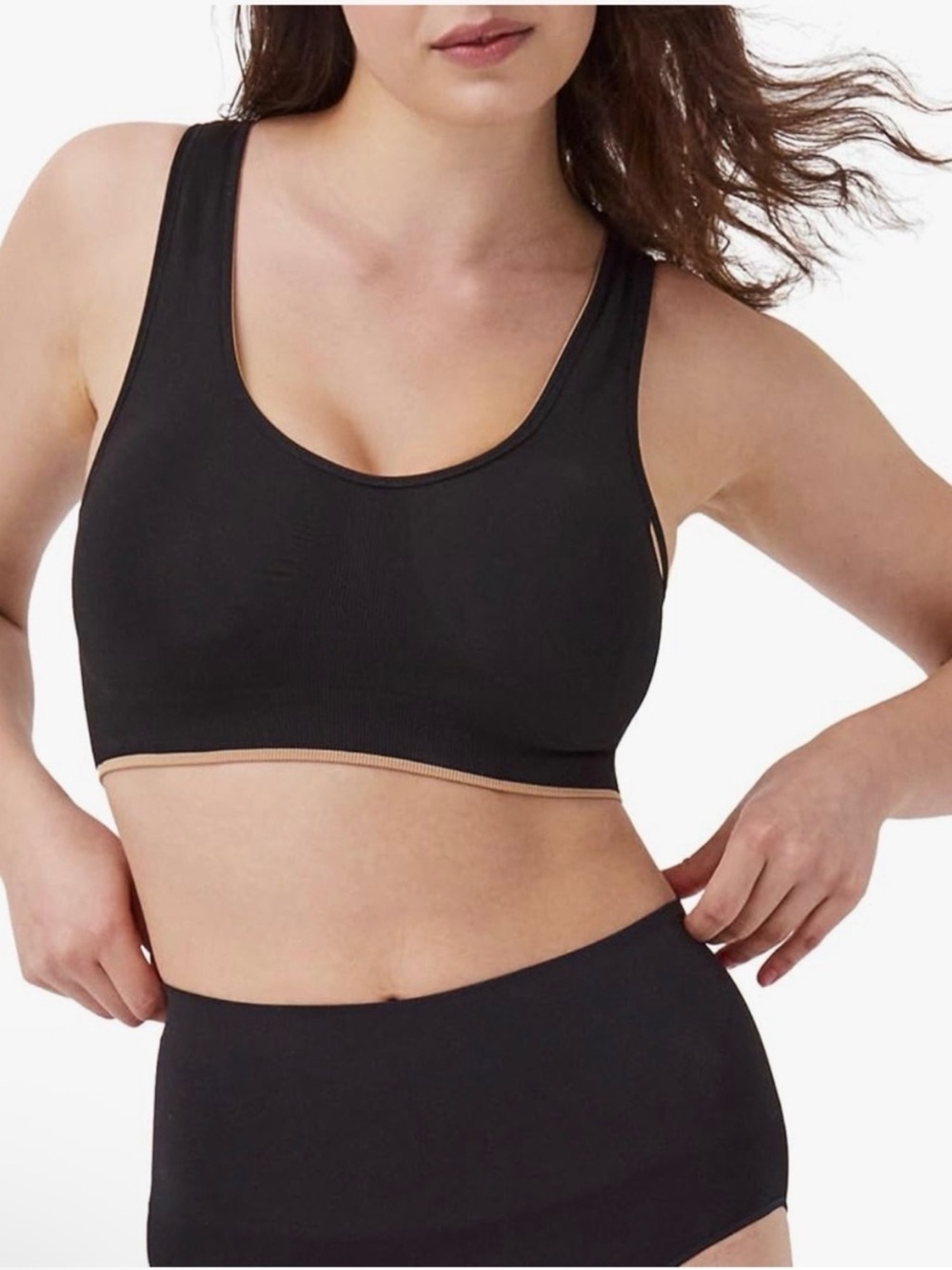 NEW SPANX Breast of Both Worlds Reversible Comfort Bra Black and Nude Beige - Picture 6 of 12